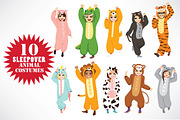 10 Funny Halloween Onesie Costumes, an Animal Illustration by Kakigori Studio (Thumbnail 1 of 3)