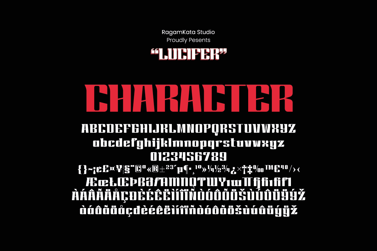 Lucifer - Modern Display Font, a Font by RagamKata (Photo 11 of 12)