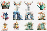 Magical Spring Garden Clipart, an Illustration by Designworld (Thumbnail 3 of 6)