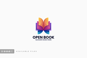 Open Book Gradient Colorful Logo, a Branding & Logo Template by ivan_artnivora