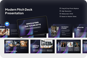 Modern Pitch Deck Keynote, a Presentation Template by Annora Studio