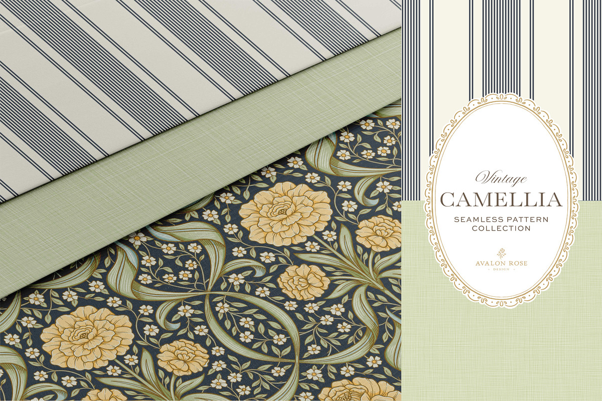 Arts & Crafts Floral Pattern Navy, a Pattern Graphic by Eclectic Anthology (Photo 6 of 10)