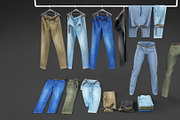 Jeans collection 3D model, a Characters & Person 3D Model by mrGarret (Thumbnail 1 of 19)