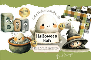 Halloween Baby Shower PNG & Patterns
