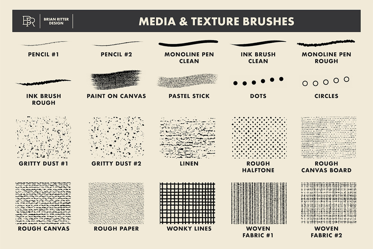 Mid-Century Retro Toolkit Procreate, a Brush Add-On by Brian Ritter Design (Photo 9 of 11)