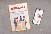 Basketball players. Illustrations, an Illustration by Anna Summer (Thumbnail 4 of 5)