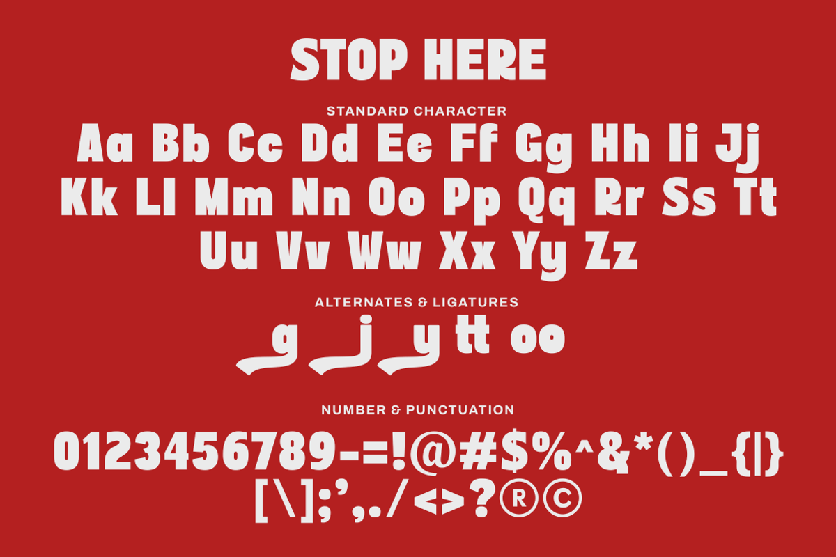 Stop Here -  Bold Sans Font, a Sans Serif Font by Lettersiro (Photo 8 of 8)