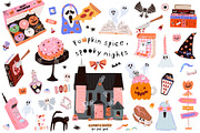 Cute Spooky Halloween Clipart Bundle, an Object Graphic by Ruslana Lubenets (Thumbnail 1 of 21)