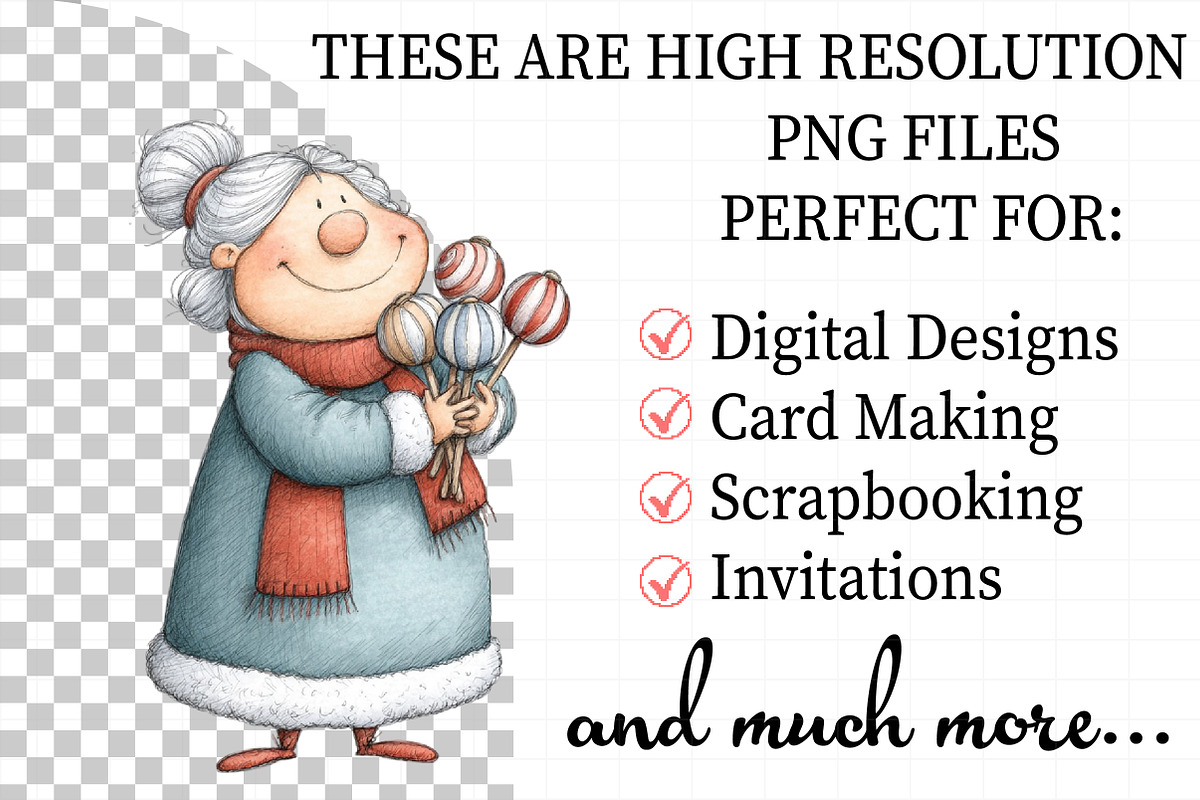 Mrs Claus Clipart Bundle, an Illustration by Daily.Designs (Photo 2 of 5)
