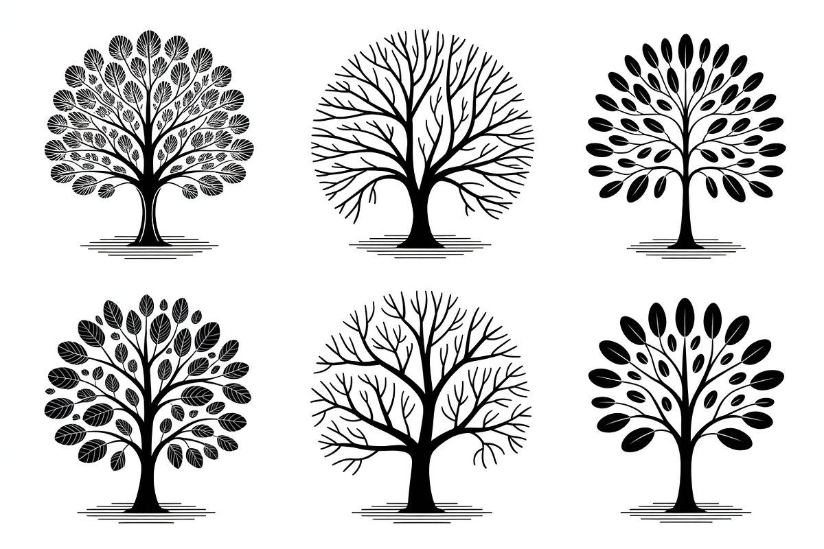 Tree with roots silhouette featuring, an Illustration by Amazin_art (Photo 2 of 10)