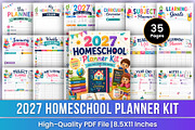 2027 Homeschool Planner Kit | Lesson, a Stationery Template by Mustafiz (Thumbnail 1 of 4)