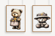 Whimsical Summer Teddy Bear Clipart, an Illustration by Libby Wishes (Thumbnail 3 of 6)