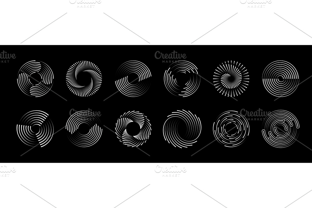 Line round spiral circular shapes, a Decorative Illustration by Buch&Bee
