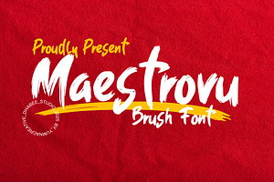 Maestrovu - Brush Font, a Handwritten Font by Dhabee
