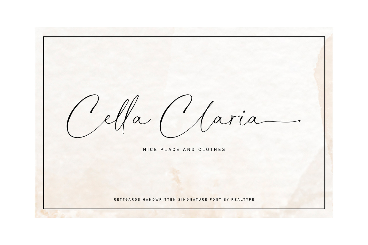 Rettgaros Script, a Script Font by Realtype (Photo 2 of 12)