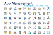 App Management Vector Icons, a Solid Icon by Vector Portal (Thumbnail 6 of 6)