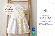 Dress Mockup, Kids Clothing Mock up, an Advertising Mockup by Mie Mockup Studio (Thumbnail 1 of 7)