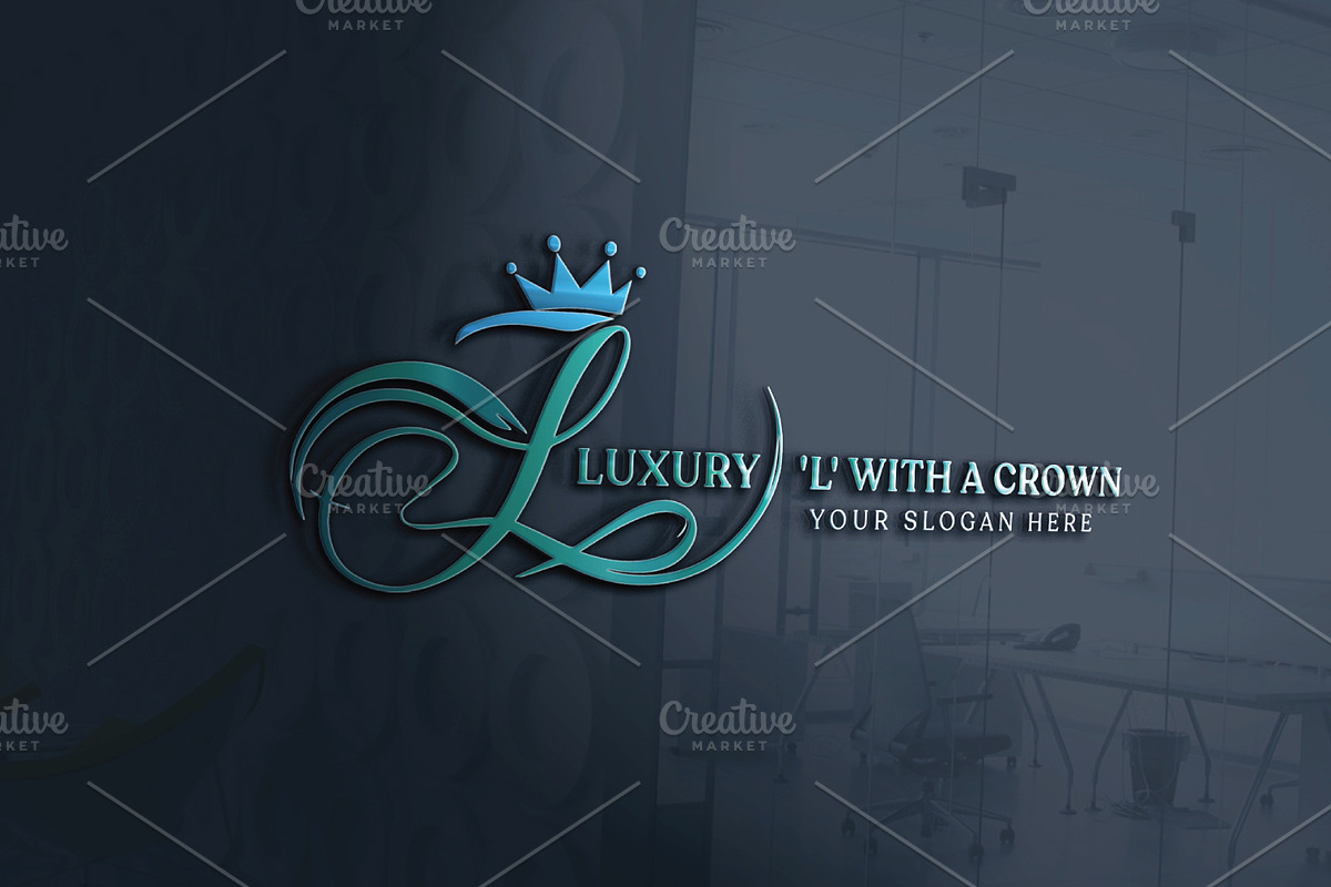 Stylized 'L' With a Crown Logo, a Branding & Logo Template by FusionadCreates (Photo 6 of 6)