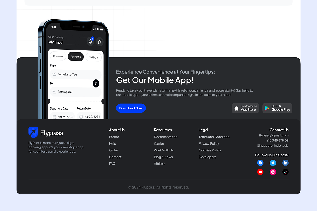 Flypass - Travel Landing Page, a Landing Page Template by Semusim Visual (Photo 6 of 8)