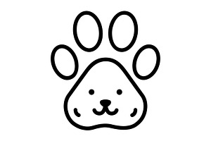 Pets paw black icon, an Outline Icon by Creative priyanka