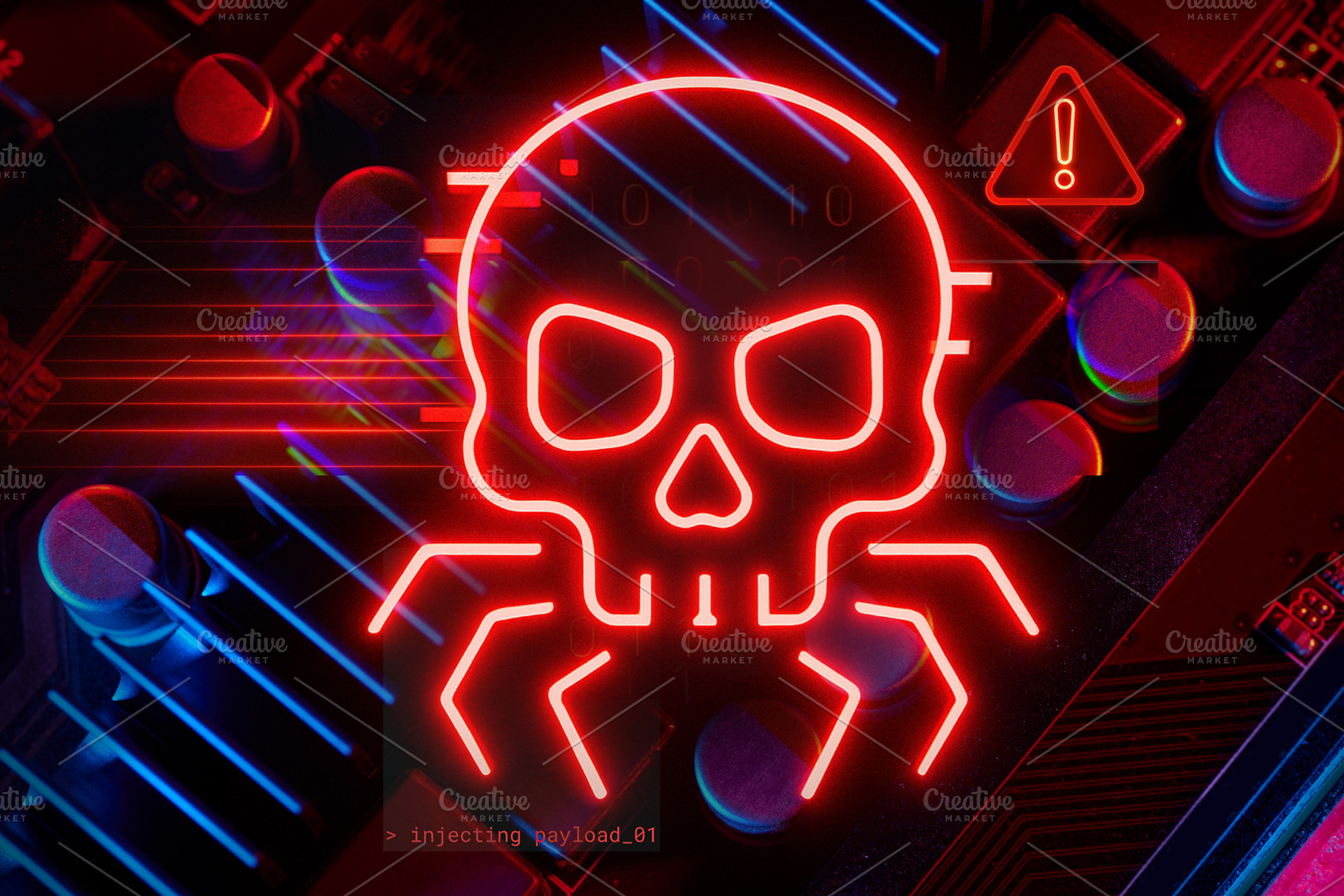 Cyber Skull: Red Alert Data Breach, a Technology Photo by Alliance Images