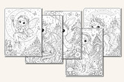 Magical Creatures Coloring Book, a Stationery Template by Designmela01 (Thumbnail 3 of 5)