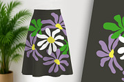 Daisies in Purple and White, a Decorative Illustration by Sharon Schwalbe (Thumbnail 2 of 7)