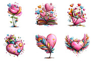 Watercolor Valentine Animals Clipart, an Illustration by CreationArt (Thumbnail 6 of 8)