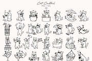 Funny Cocktail Cats Clipart Set, an Animal Illustration by DreamoraArt (Thumbnail 3 of 7)