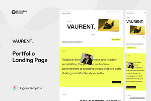Portfolio Landing Page Figma, an UI Kit Template by peterdraw