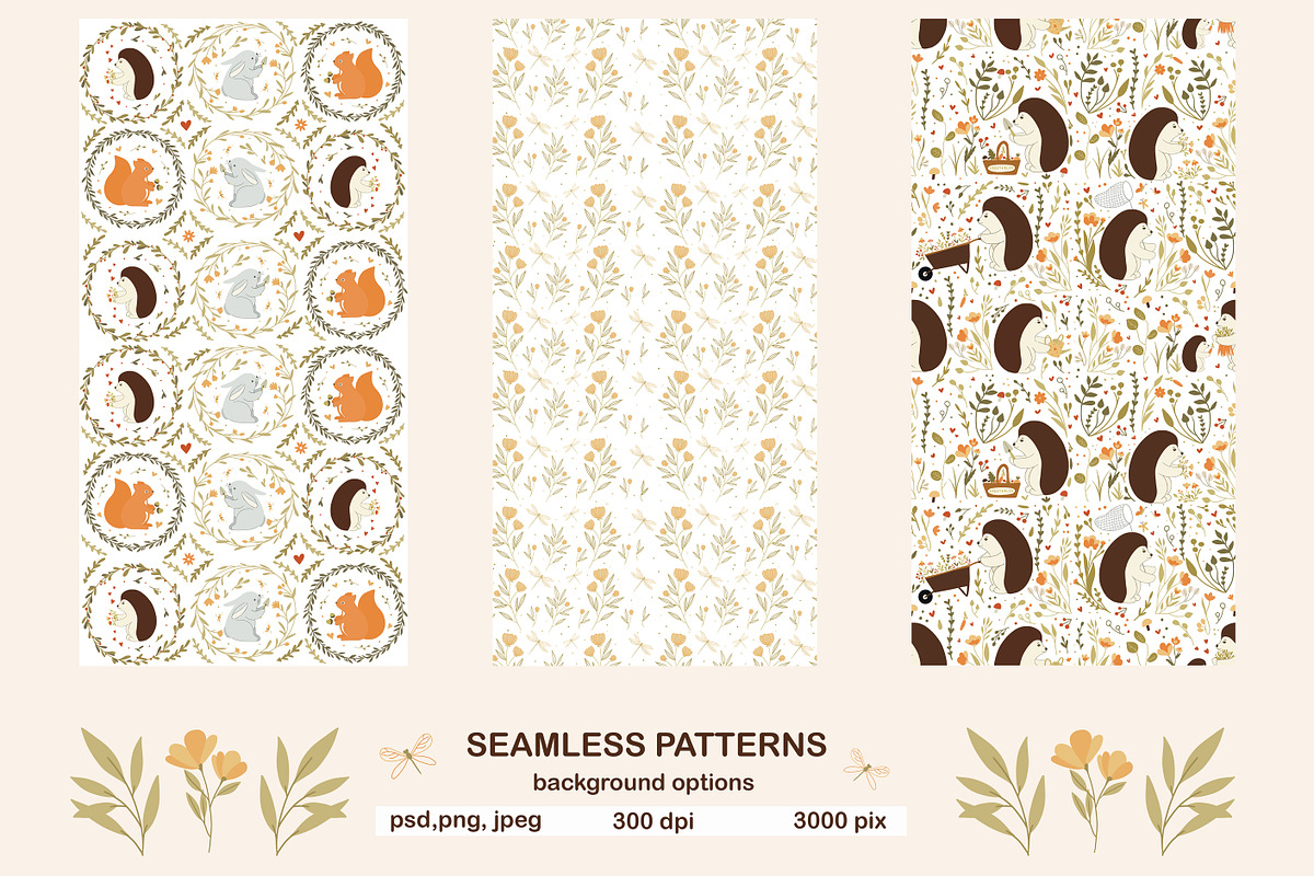 Sweet woodland animals and floral, an Animal Illustration by JT_Design_Art (Photo 5 of 12)