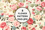 Vintage Flower Pattern PNG-JPG, a Pattern Graphic by Milano Creative (Thumbnail 1 of 3)