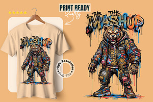 Bear Street Art Mashup Character PNG, an Object Illustration by zahidhossainalif