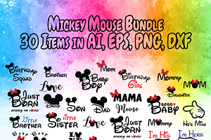 Premium Mickey Mouse Family Bundle, a Graphic by ExpressTeesArt