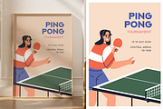 Ping-pong tournament posters set, a Sport Illustration by Good Studio (Thumbnail 3 of 4)