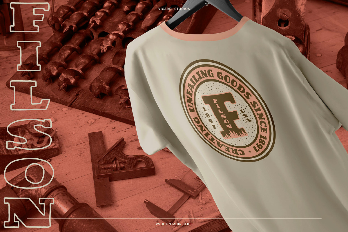 VS John Muir Serif Vintage Font, a Slab Serif Font by Vicarel Studios (Photo 8 of 12)