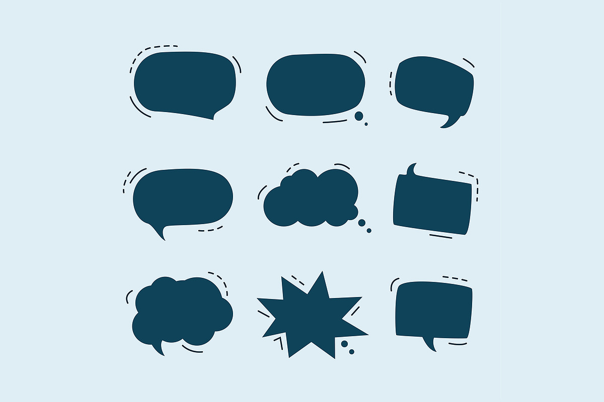 Smashing pack of speech bubbles, an Illustration by My watercolor shop (Photo 10 of 12)