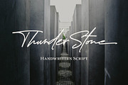Thunder Stone Font, a Script Font by Get Studio (Thumbnail 1 of 6)