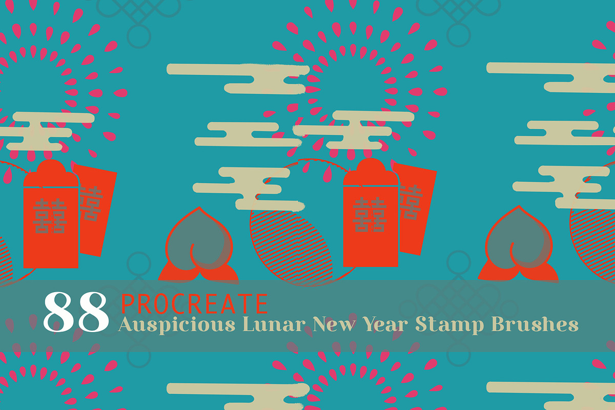 88 Procreate Lunar New Year Brushes, a Brush Add-On by CC CREATIVE CO (Photo 1 of 17)