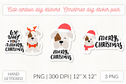 Cute dog stickers. Puppy Christmas, an Object Graphic by Let's Art (Thumbnail 23 of 24)