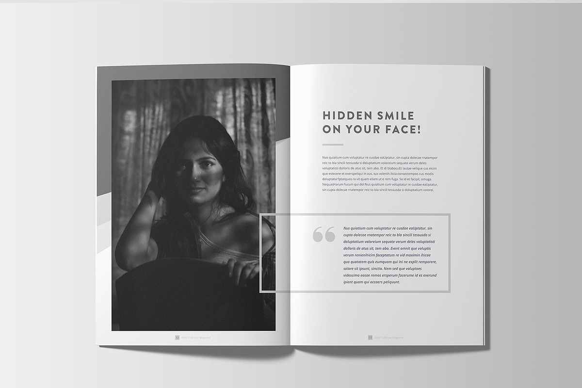 Gray Scale Fashion Magazine, a Magazine Template by Layout Design (Photo 5 of 10)