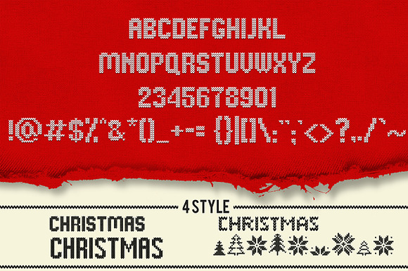 Christmas Knitted Font preview 6