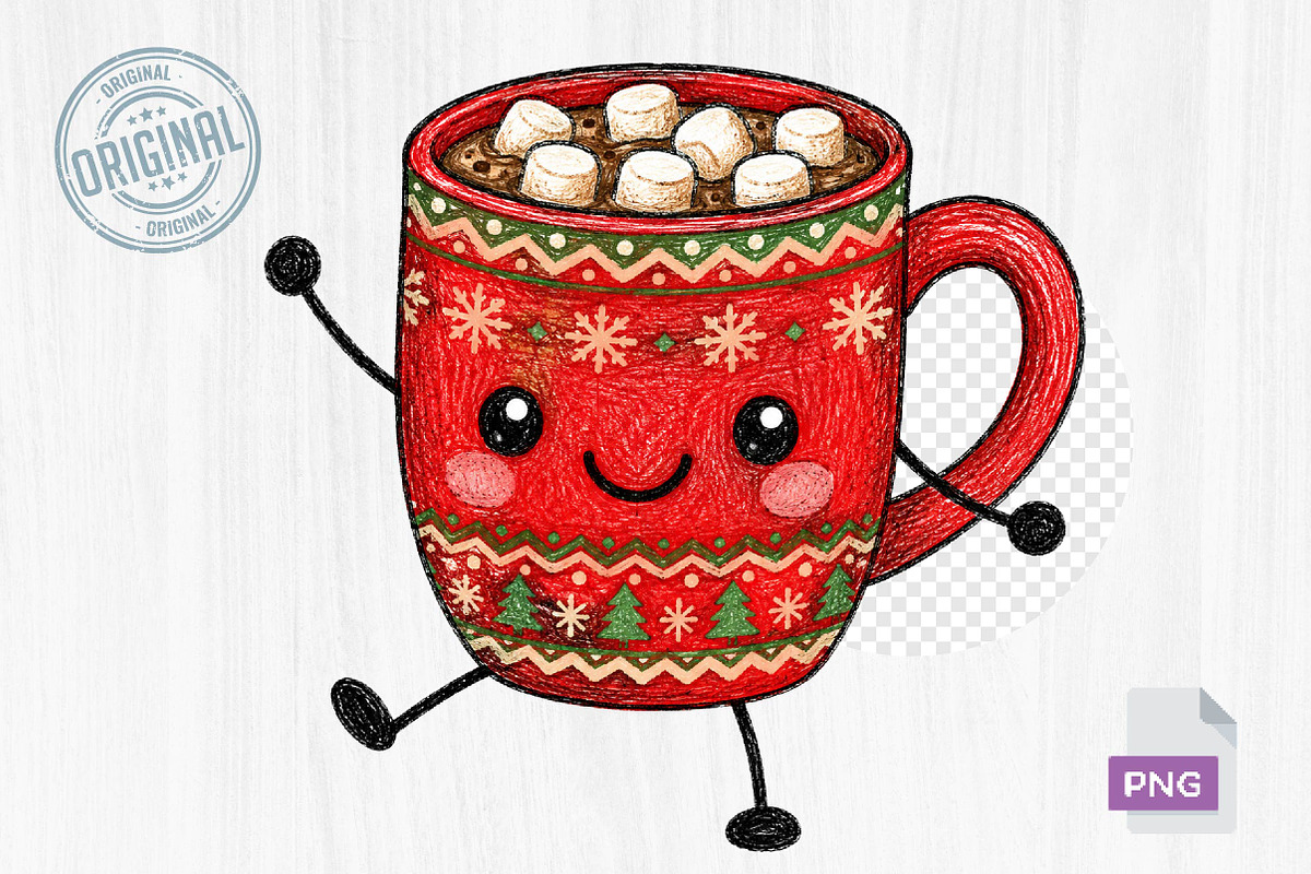 Cute Christmas Doodle Clipart, a Seasonal Illustration by CreationArt (Photo 8 of 12)