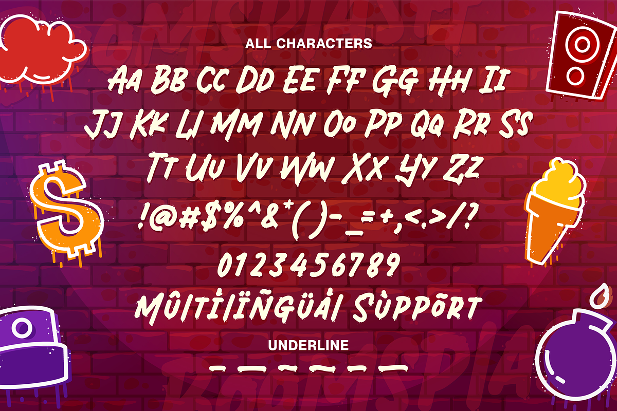 Boomsplash a Graffiti Font, a Font by Allouse Studio (Photo 9 of 10)