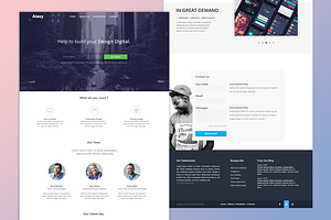 Alaxy (One Page PSD Template), a Landing Page Template by Rebound 