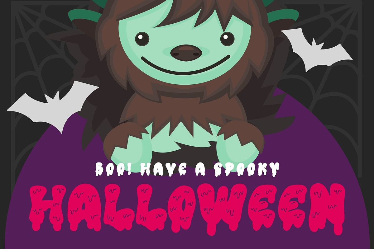 Retro Zombie is a Halloween font, a Handwritten Font by Brown Cupple (Photo 2 of 8)