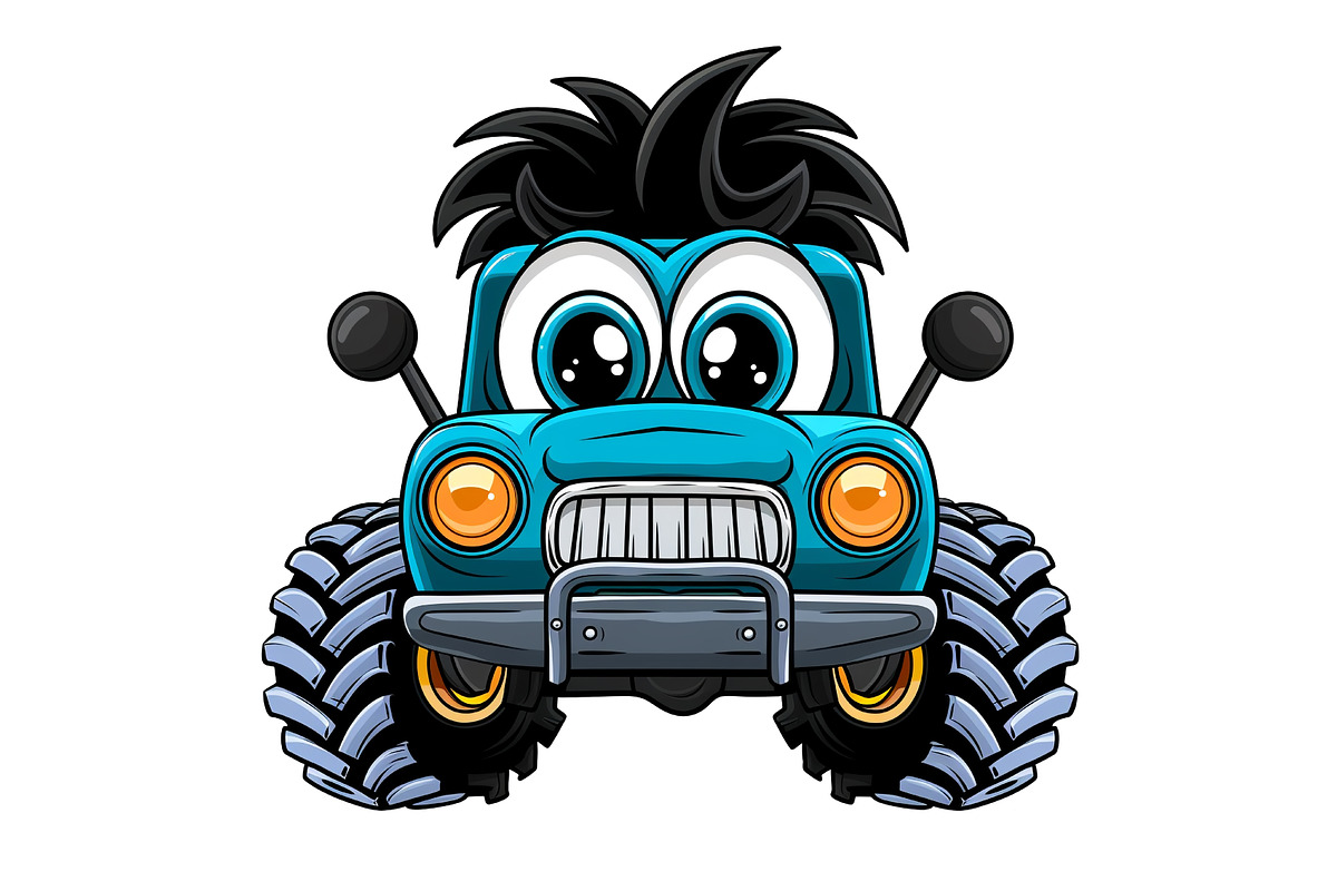 Kawaii Off-Road Tractor with Big Eye, a Transportation Illustration by Ghagra (Photo 2 of 3)