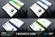 Clean Business Card Bundle, a Business Card Template by InfinityArt (Thumbnail 1 of 5)