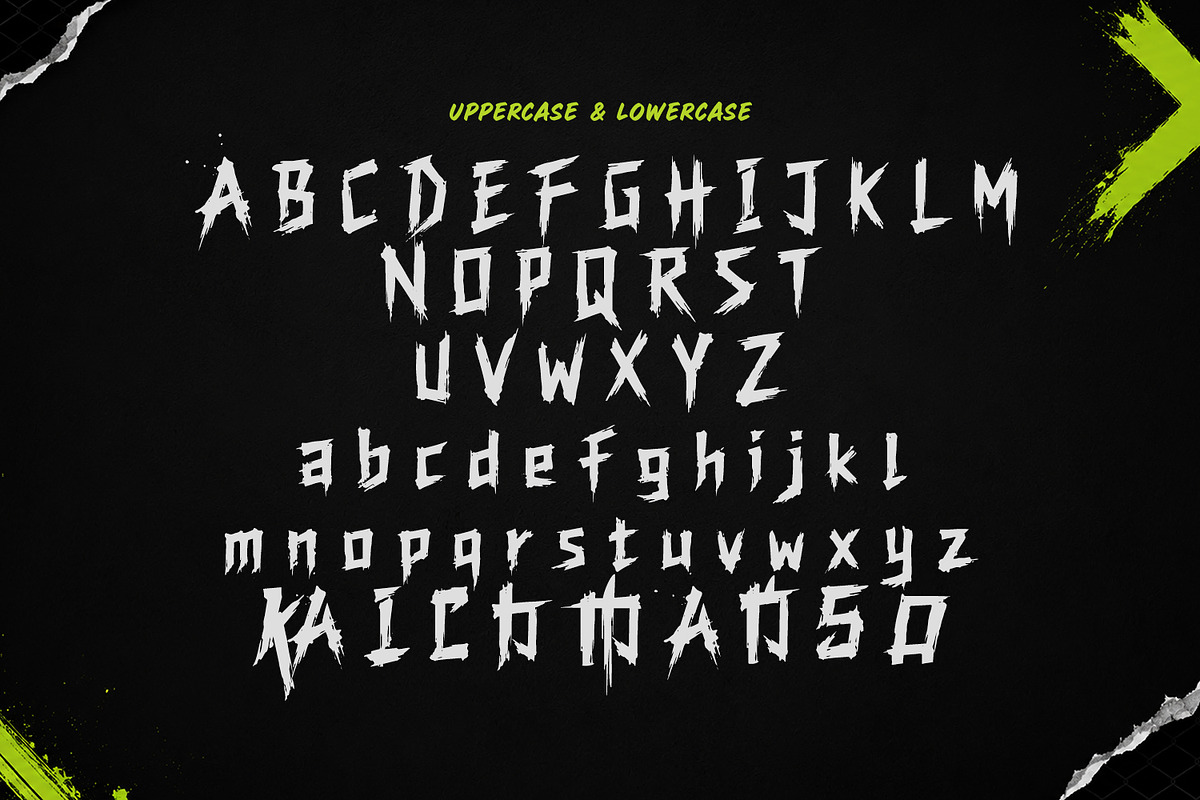 Ichiman Shokai Horror Scary Typeface, a Handwritten Font by Maulana Creative (Photo 5 of 7)