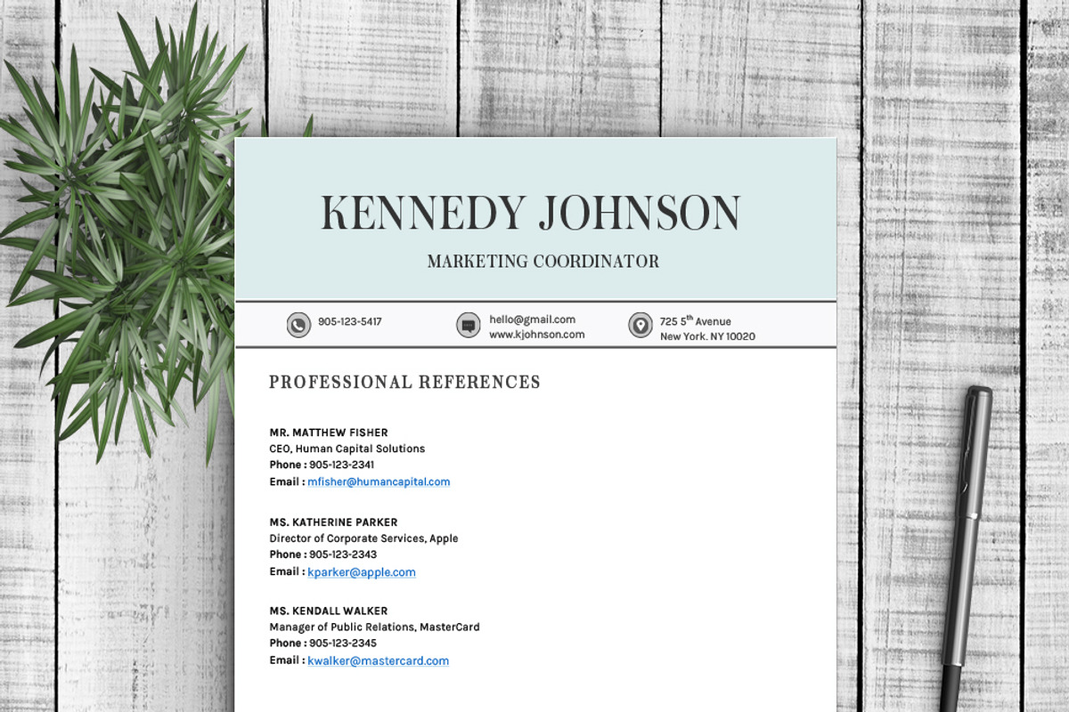 Resume Template Kennedy, a Resume Template by Resume Template Shoppe (Photo 3 of 4)